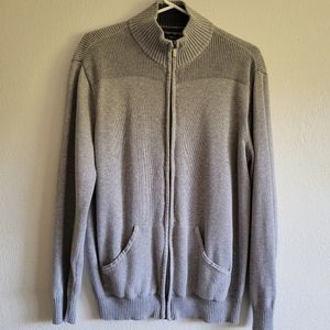Full zip mock neck sweater